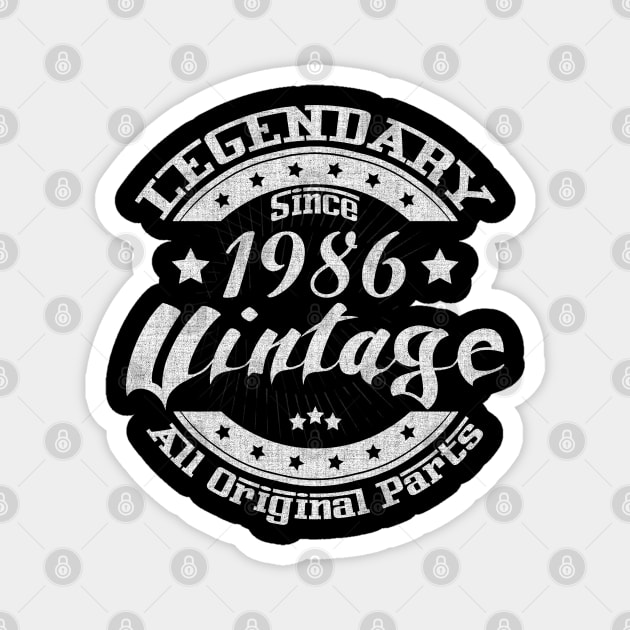 Legendary Since 1986. Vintage All Original Parts Magnet by FromHamburg