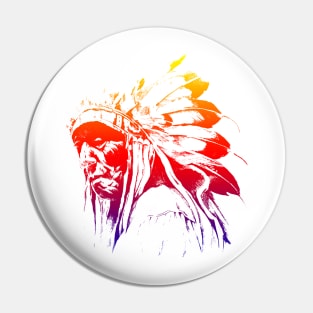 indian apache, colored Pin