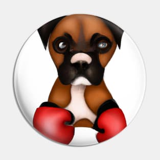 Cute Boxer Drawing Pin