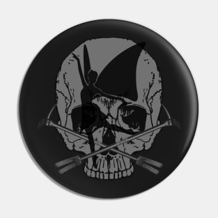 The Jinx Fairy black flag (skull & crossbones) Pin