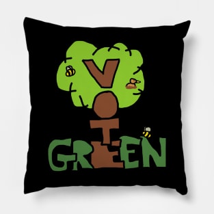 Vote Green Party Pillow