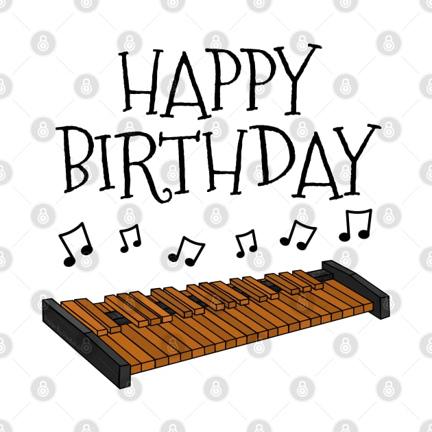 Xylophone Happy Birthday Percussion Teacher Percussionist Musician by doodlerob