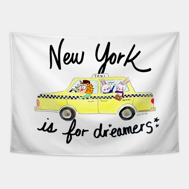 New York is for Dreamers Tapestry by Lady Lucas