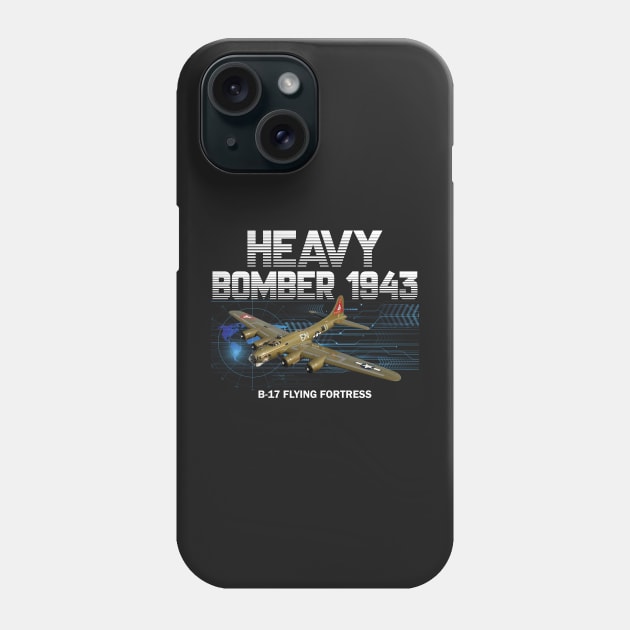 B17 Flying Fortress Bomber Pilot Gift Battle of Britain Phone Case by woormle