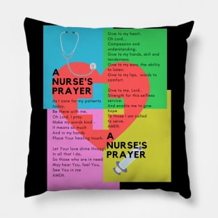 A Nurse's Prayer Tshirt Pillow