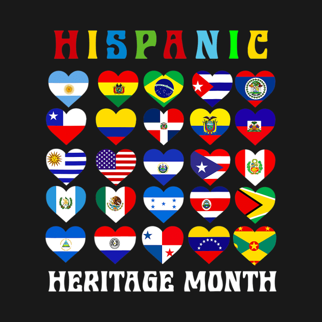 Hispanic Heritage Month 2022 National Latino Countries Flag by Eleam Junie