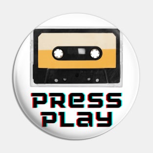 Cassette Tape retro design Pin