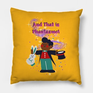 Phantasmo's Prestige: A Magician's Proud Moment Pillow