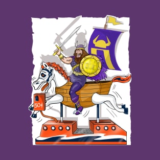 Minnesota Vikings Fans - Kings of the North vs 4 Bit Ponies T-Shirt