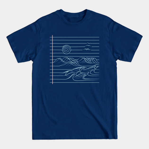 OCEAN WAVES NOTEBOOK PATTERN - Waves - T-Shirt
