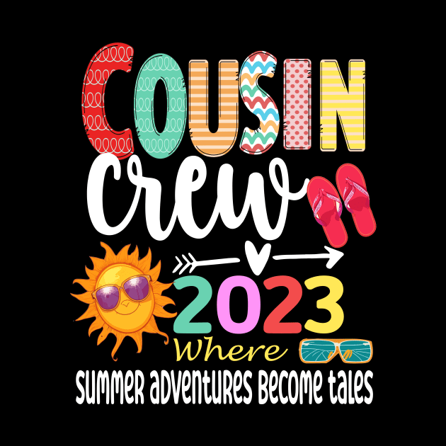 Cousin Crew 2023 Summer Vacation Beach Family Trip Matching by AlmaDesigns