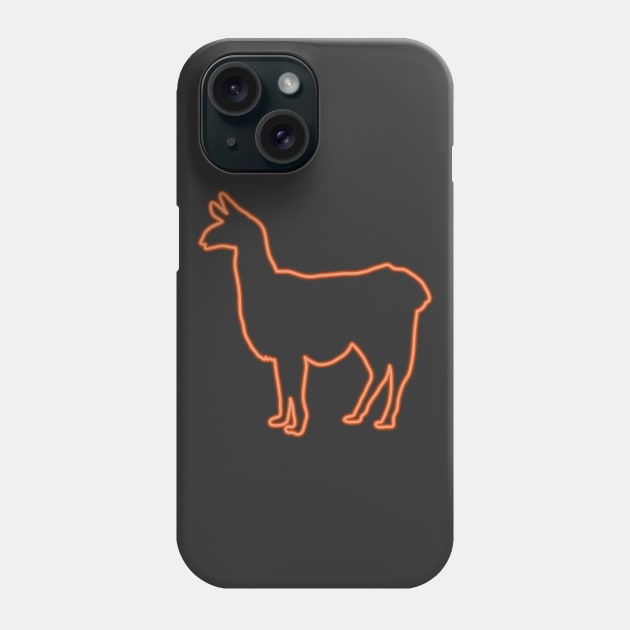 80s Retro Neon Sign Alpaca 80's Gift Phone Case by PhuNguyen