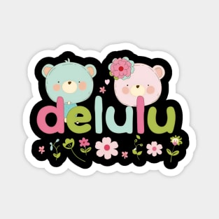 Delulu Kawaii Spring Bears Magnet