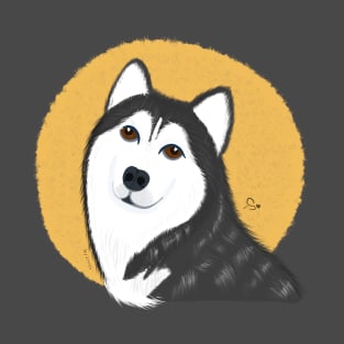 Husky Dog Art T-Shirt