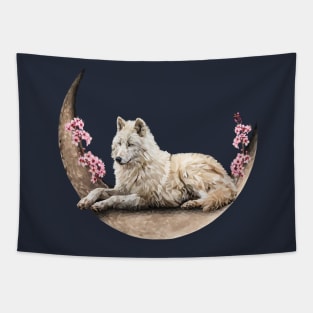 Arctic Wolf Tapestry