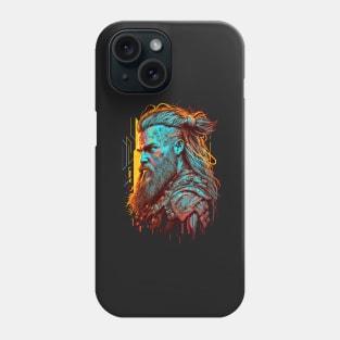 Neon Cyberpunk Viking - V1.00 Phone Case