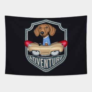 Dachshund Adventure Tapestry