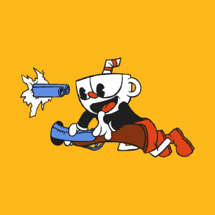 Cuphead Shotgun Design T-Shirt