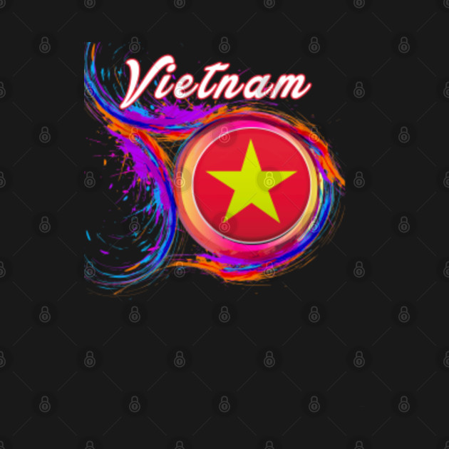 Discover Vietnam Flag Holi Greeting Souvenir - Vietnam - T-Shirt