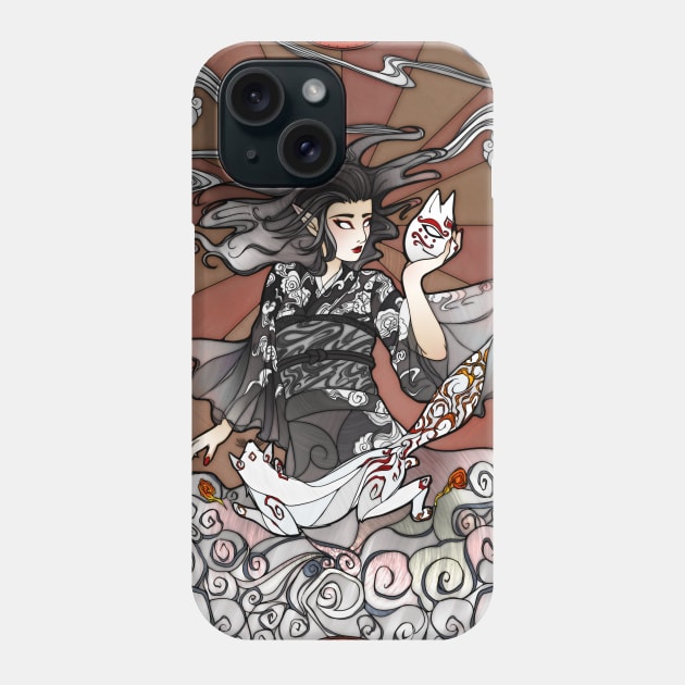 Kitsune Elf Stained Glass Phone Case by Ranefea