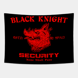 Black Knight Security (Black Print) Tapestry