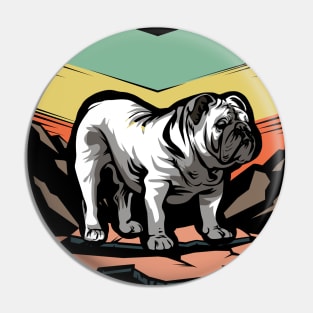 Bulldogs | Retro design for Dog Lovers Pin