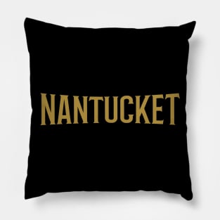 Nantucket City Typography Pillow