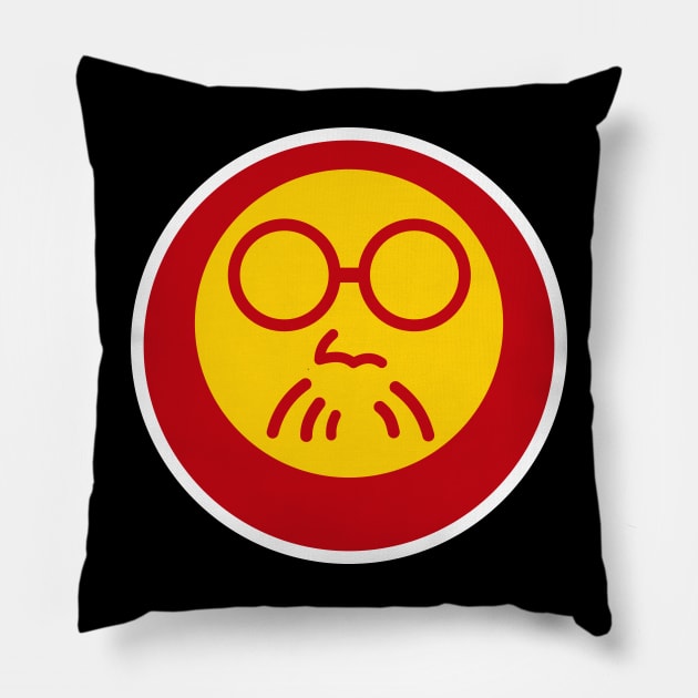 Sakamoto Days Face Logo Pillow by Vault Emporium