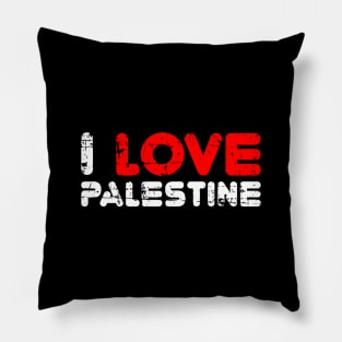 I Love Palestine By Heart - I Stand With Palestinian Pillow