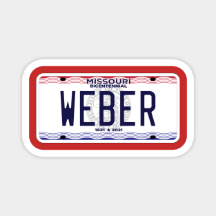 Missouri Weber Grill vanity License plate Magnet