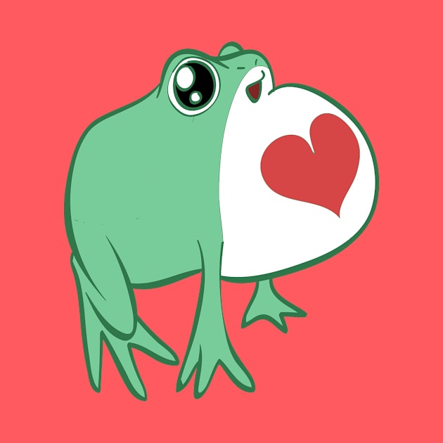 Green Love Frog by saradaboru