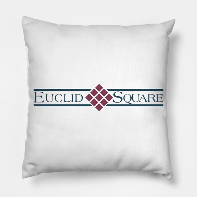 Euclid Square Mall 90s Logo Pillow by carcinojen