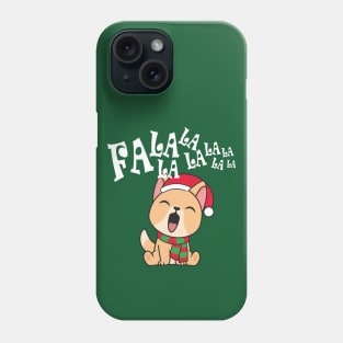 Cute Christmas Dog Singing Fa la la la Song Phone Case