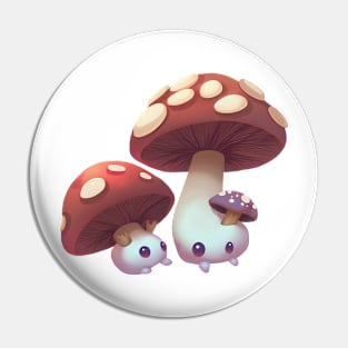 Couple of Cute Mushrooms Pin