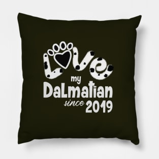 Love my dalmatian since 2019 Pillow