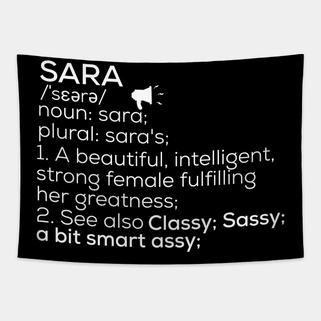 Sara Name Definition Sara Female Name Tapestry by TeeLogic