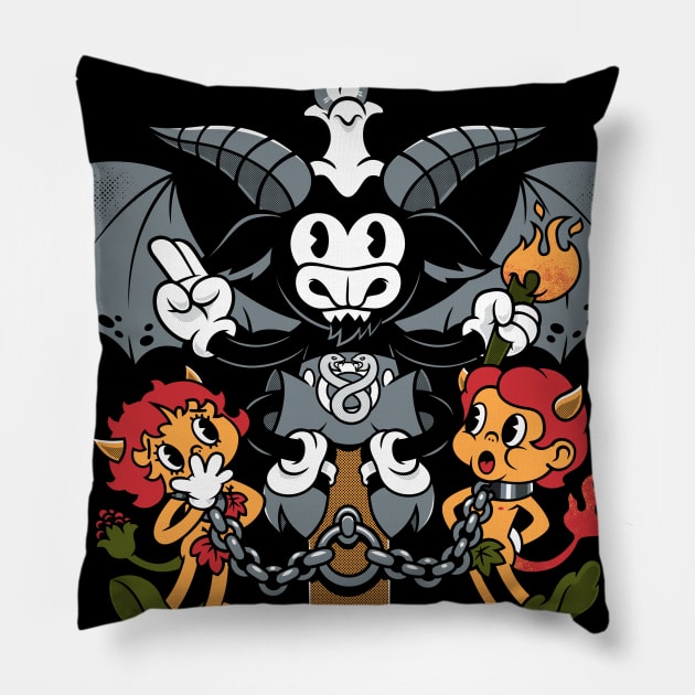 The Devil - XV Tarot Card -Baphomet Pillow by Nemons