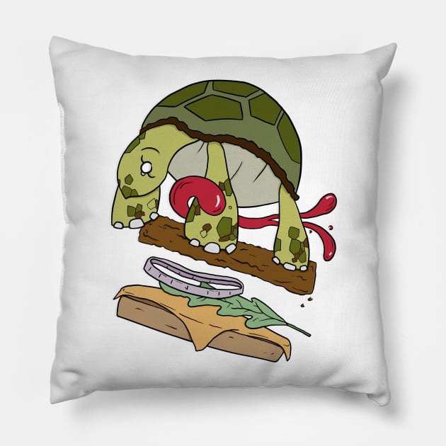 Turtle Burger Pillow by PhoebeMillerDesign