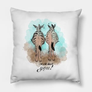 Zebra valentine's design Pillow