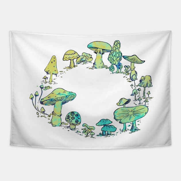 Whimsical faerie ring Tapestry by KaijuCupcakes