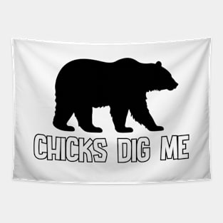 Chicks Dig Bears Tapestry