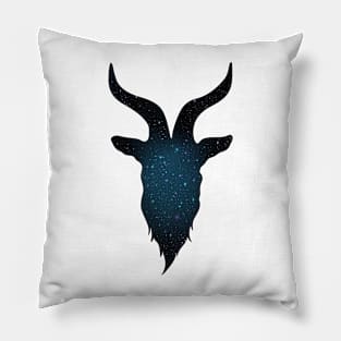 Galaxy Baphomet - Turquoise Pillow