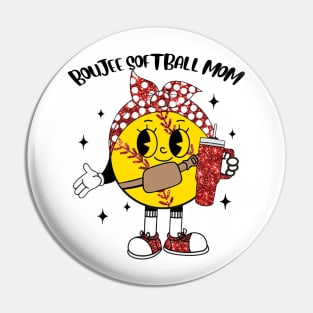 Boujee Softball Mom Pin