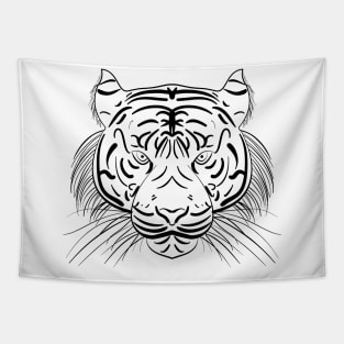 Black tiger design Tapestry