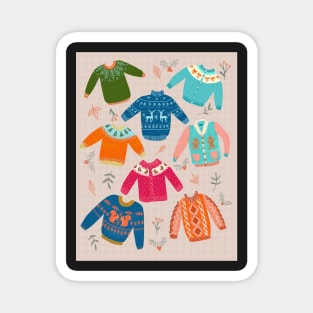 Sweater weather illustration Magnet