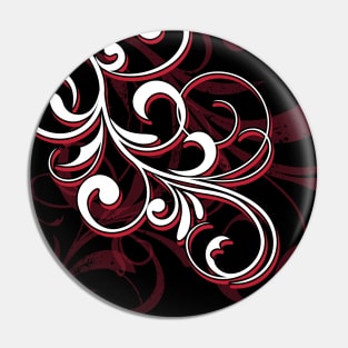 Red and White Swirl Pin