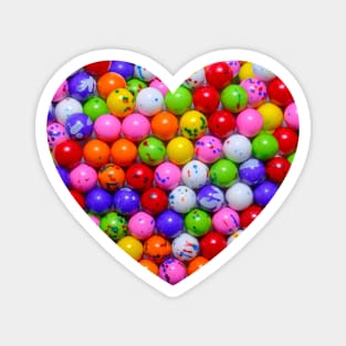 Rainbow Jawbreaker Candy Heart Magnet