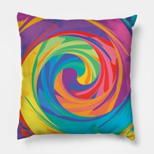 Rainbow Spiral 5 Pillow