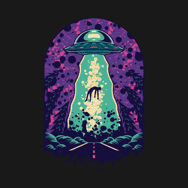 Colorful UFO Abduction // Beam Up Alien by SLAG_Creative