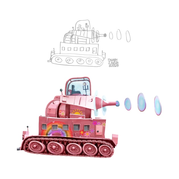 Tank Drawing and Real / Grey Outline by Things I Have Drawn